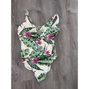 COASTAL WAVES one piece sexy JUNGLE swimsuit women 3x size womens plus EUC